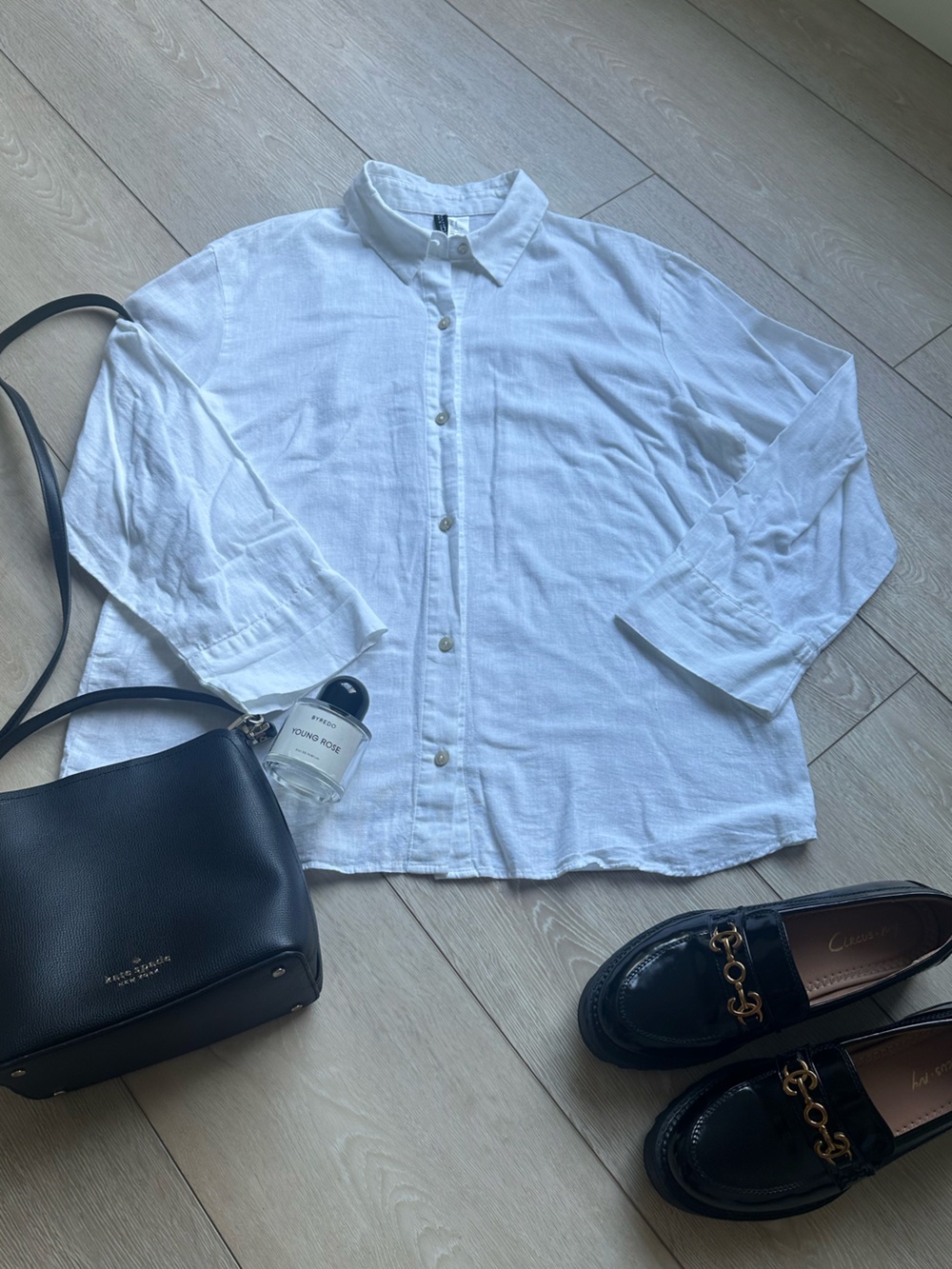 H&M White Button-Up Shirt